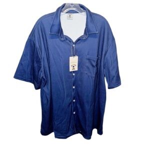 NWT! Aloha Blue Camp Shirt Pocket Sz XL